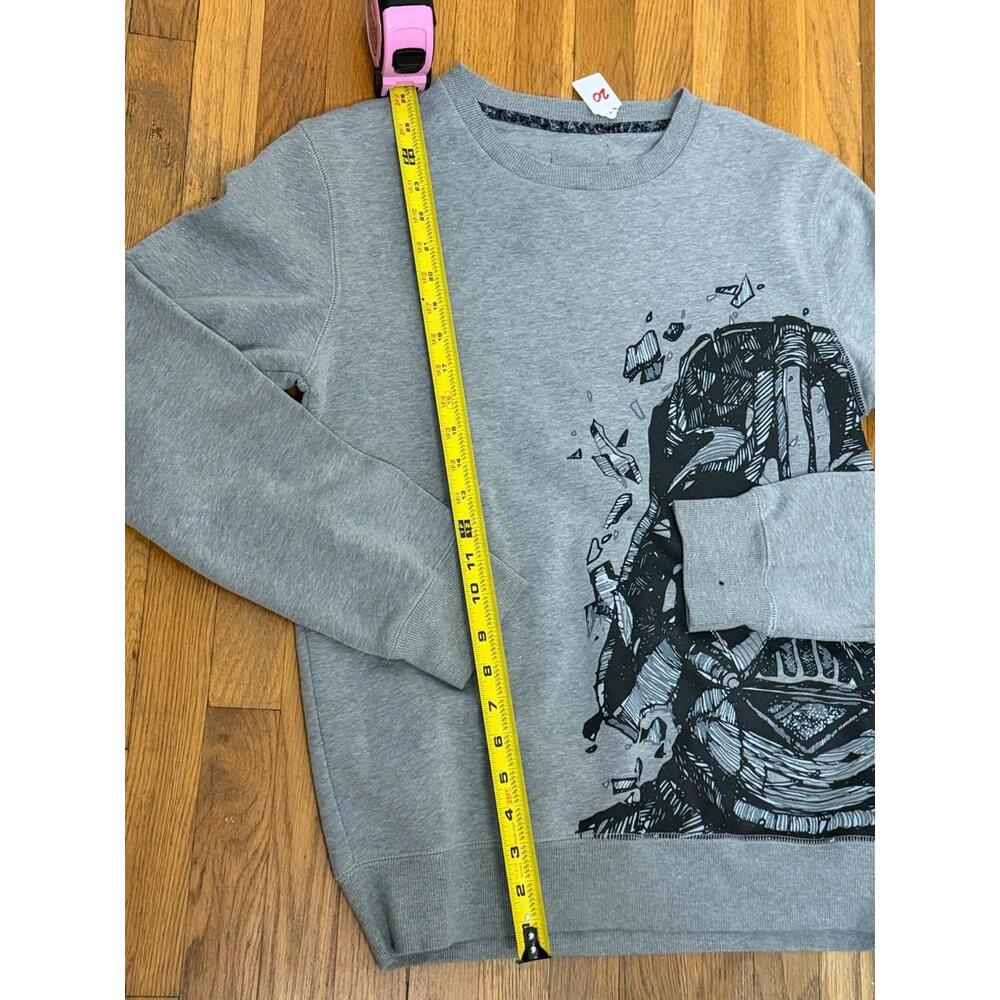 Star Wars Darth Vader Graphic Crewneck Sweatshirt Gray Long Sleeve Men’s L - Picture 2 of 4